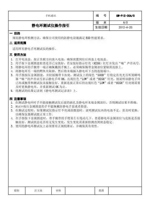静电环测试仪使用方法 2