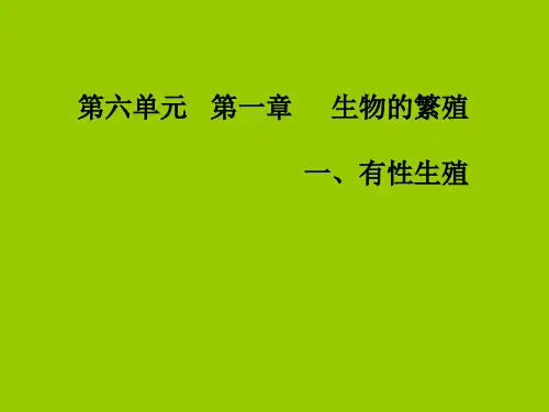 冀少版八年级下册生物第六单元第一章第一节《一、有性生殖》