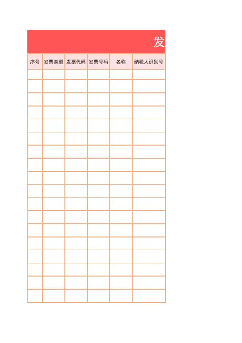 发票登记台账(自动计算)