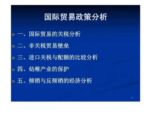 国际贸易政策分析