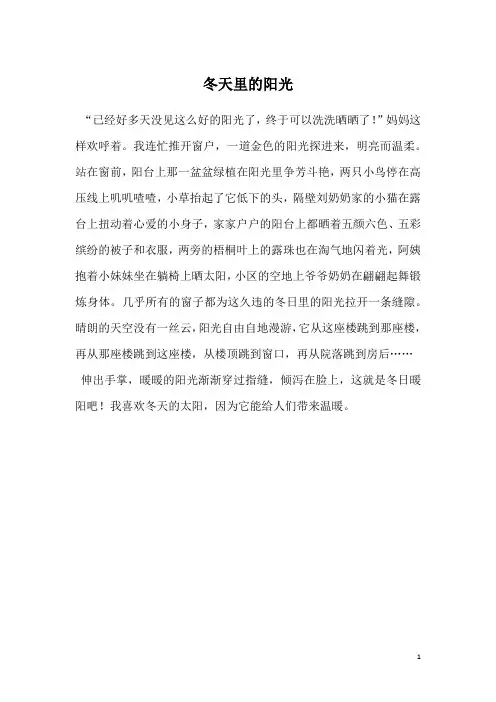 冬天里的阳光_1