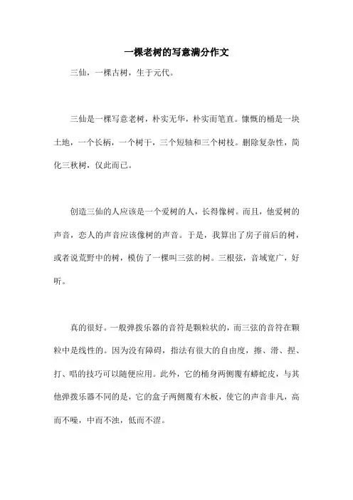 一棵老树的写意满分作文
