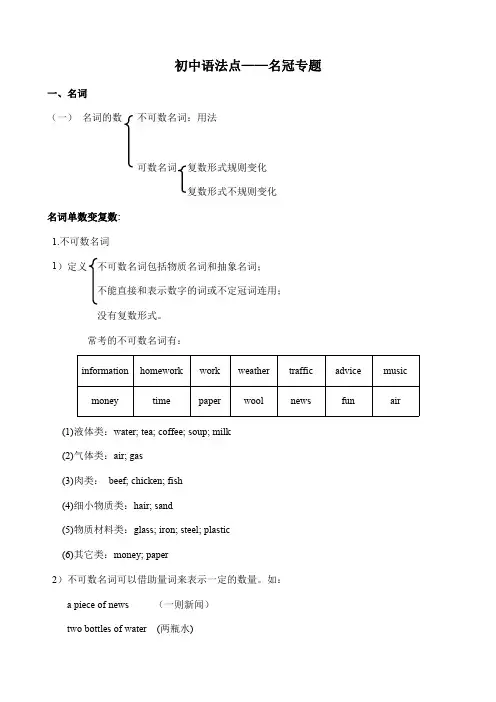 初中语法点