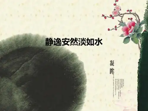 静逸安然淡如水