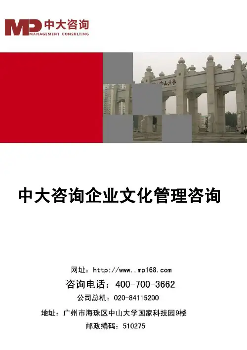 中大咨询企业文化管理咨询