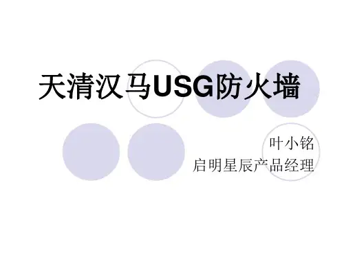 天清汉马USG防火墙