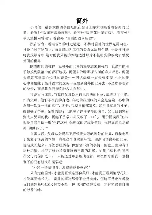 2008年宁夏中考满分作文