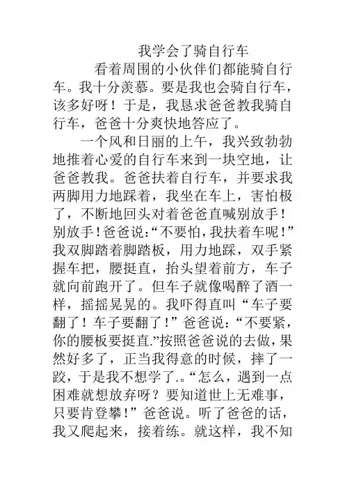 我学会了骑自行车 3
