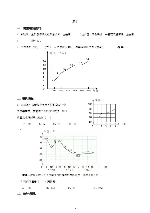 通用版数学六年级下册总复习专题：统计3 含答案-精品
