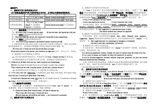 虚拟语气讲解及专项练习题