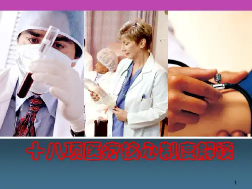 十八项医疗核心制度解读PPT参考幻灯片