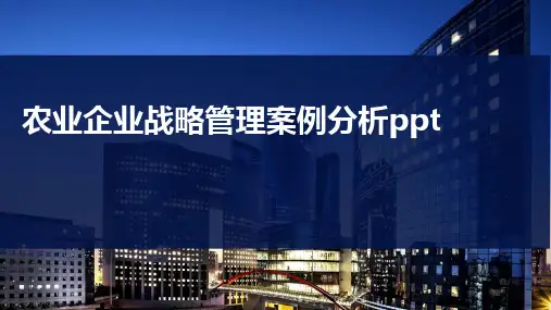 农业企业战略管理案例分析ppt