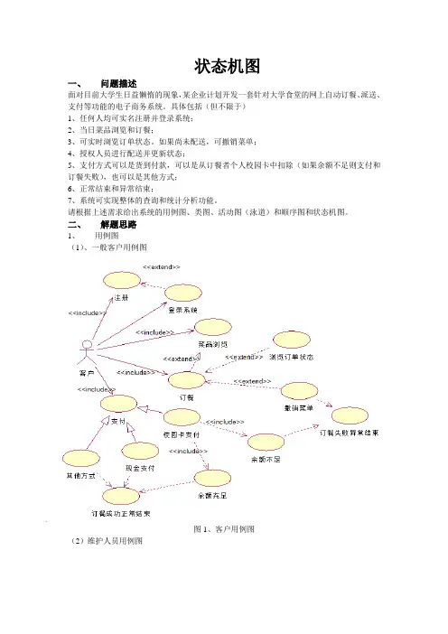Rational Rose 用例图、顺序图、活动图、类图、状态机图 实例