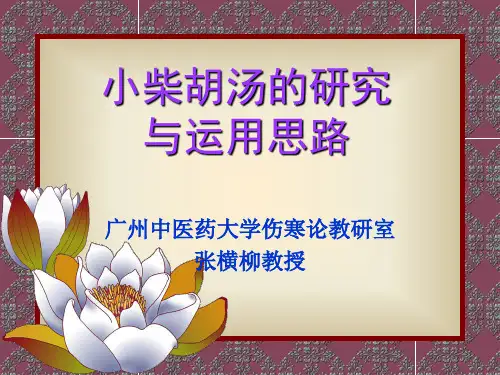 小柴胡汤的研究与运用思路