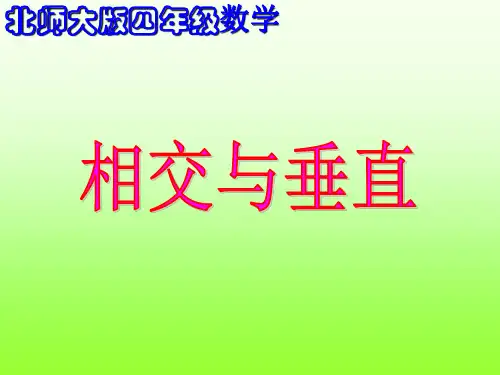 北师大版《相交与垂直》ppt