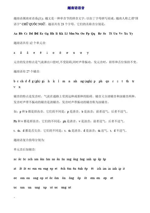越南语语音