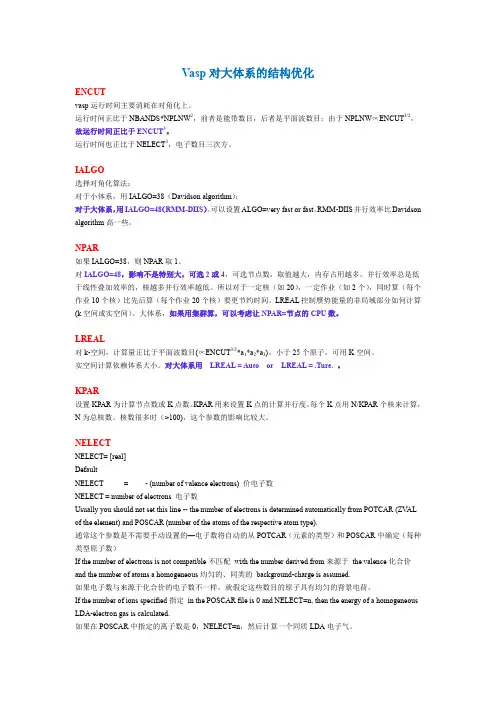 vasp做大体系结构优化(精品文档)