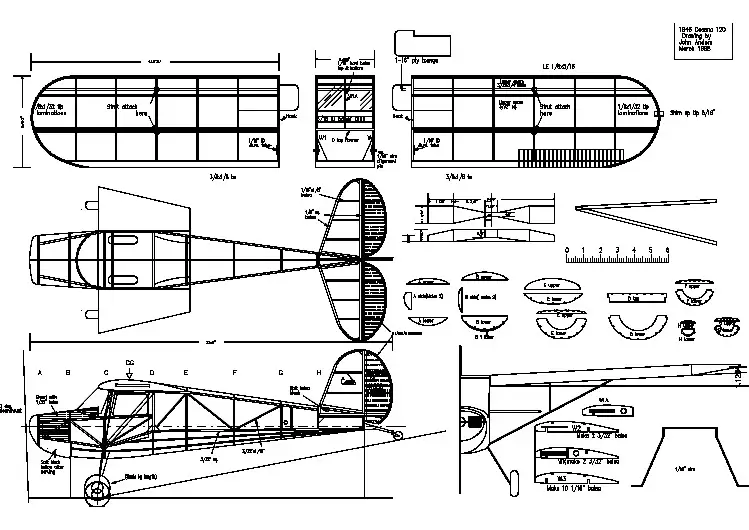 自制飞机图纸设计航模CAD图纸基本知识--cessna.dxf