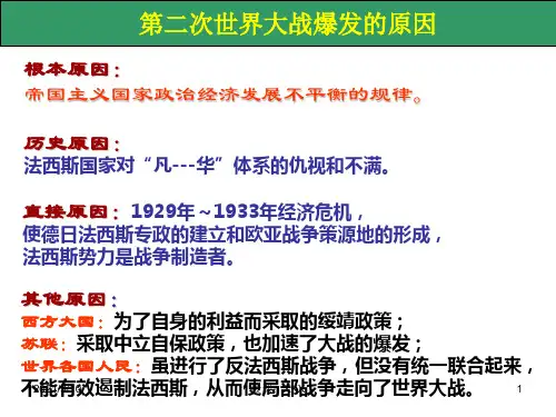 高中历史选修三两次世界大战分享复习PPT参考课件
