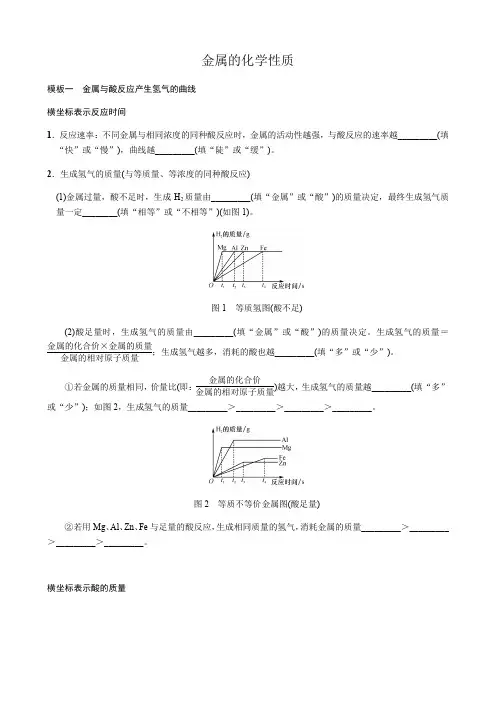 【新】中考化学复习专题 金属的化学性质 习题练习(含答案)