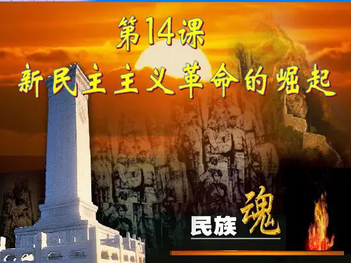 高中历史人教版必修一 第14课 新民主主义革命的崛起(共34张PPT)