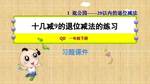 十几减9的退位减法的练习