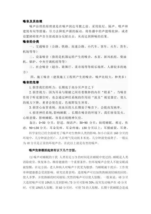 噪音及其治理