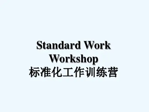 标准化工作定义 PPT