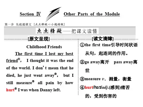 外研版选修6Module 3 Section Ⅳ Other Parts of the Module