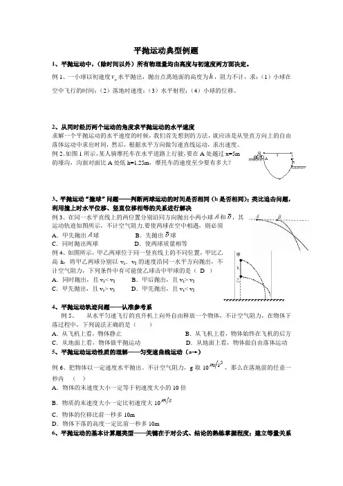 平抛运动典型例题 (2)