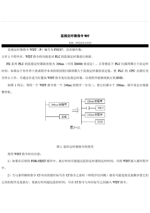 监视定时器指令WDT