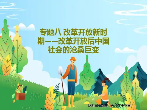 专题八 改革开放新时期——改革开放后中国社会的沧桑巨变34页PPT