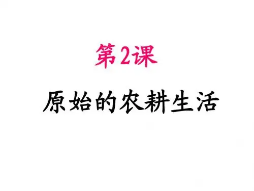 第2课原始的农耕生活