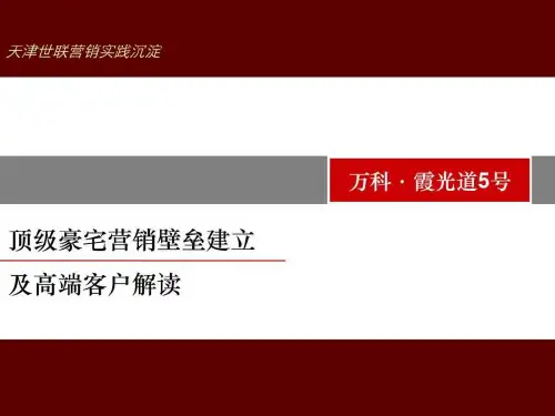 世联_顶级豪宅营销壁垒建立及高端客户解读_19PPT_2009年