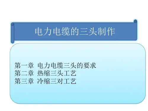 电缆终端头制作