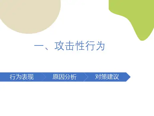 学前儿童行为问题：攻击性行为