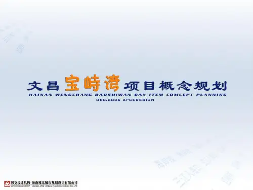 海南文昌宝峙湾项目概念性总体规划
