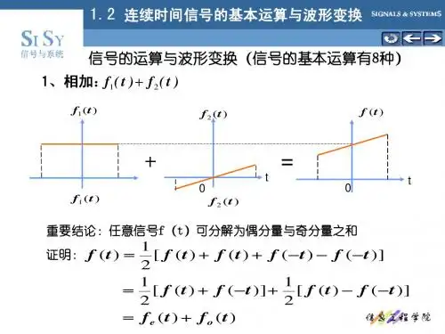 信号与系统绪论第一章