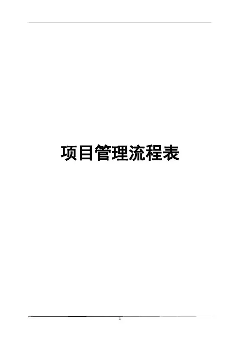 项目流程表