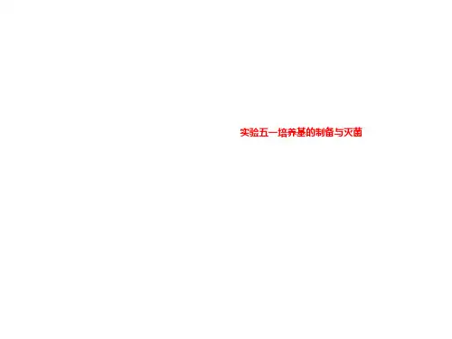 实验五一培养基的制备与灭菌