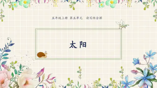 部编版五年级《太阳》PPT优秀课件1