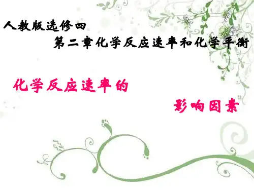 人教化学选修4第二章第二节 影响化学反应速率的因素(共14张PPT)