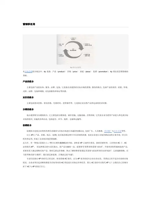 营销学名词