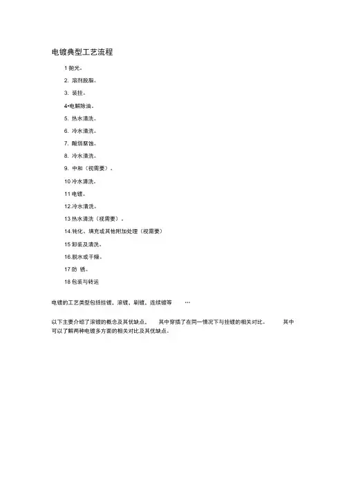 滚镀挂镀区别分析