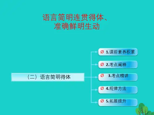 (全国版)高考语文一轮复习_语言文字运用 语言简明得体课件 新人教版