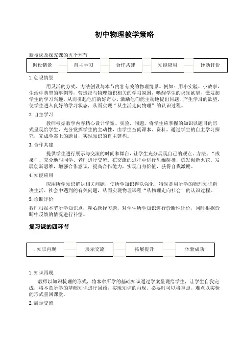 初中物理教学策略
