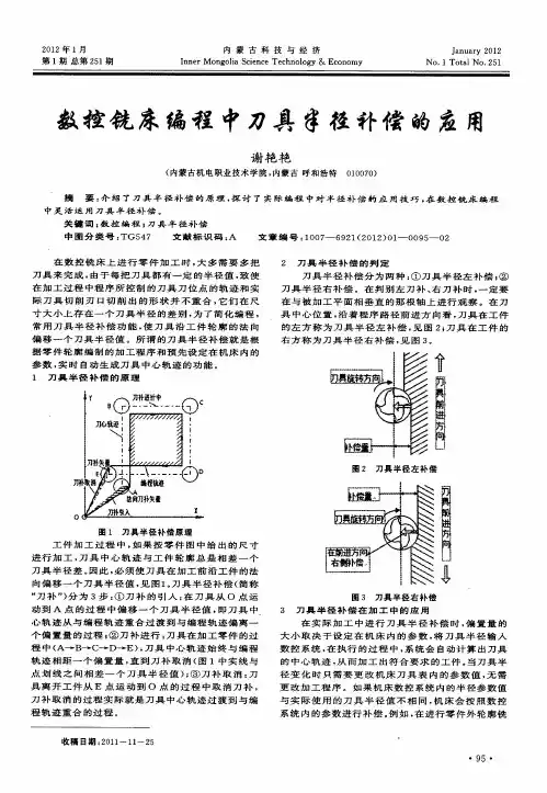 数控铣床编程中刀具半径补偿的应用 2