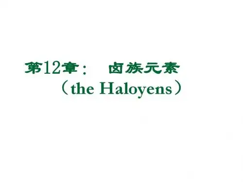 shi 第12章：卤族元素
