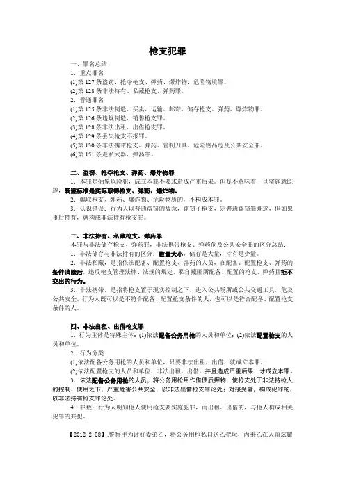 李文华：司法考试刑法：最新专题《枪支犯罪》