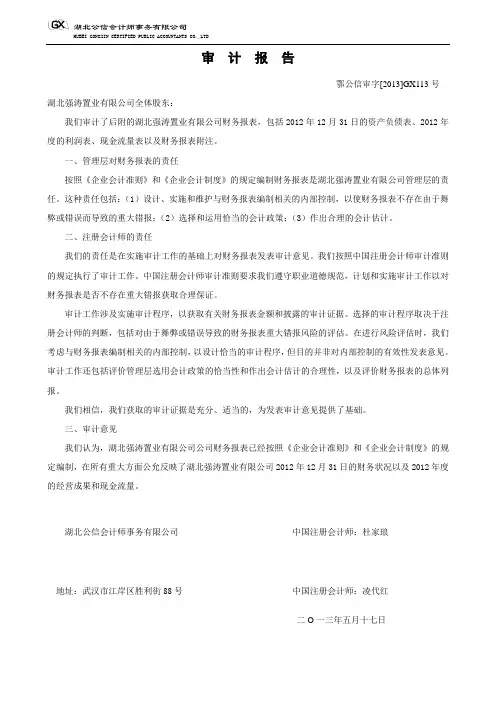 审计报告 2